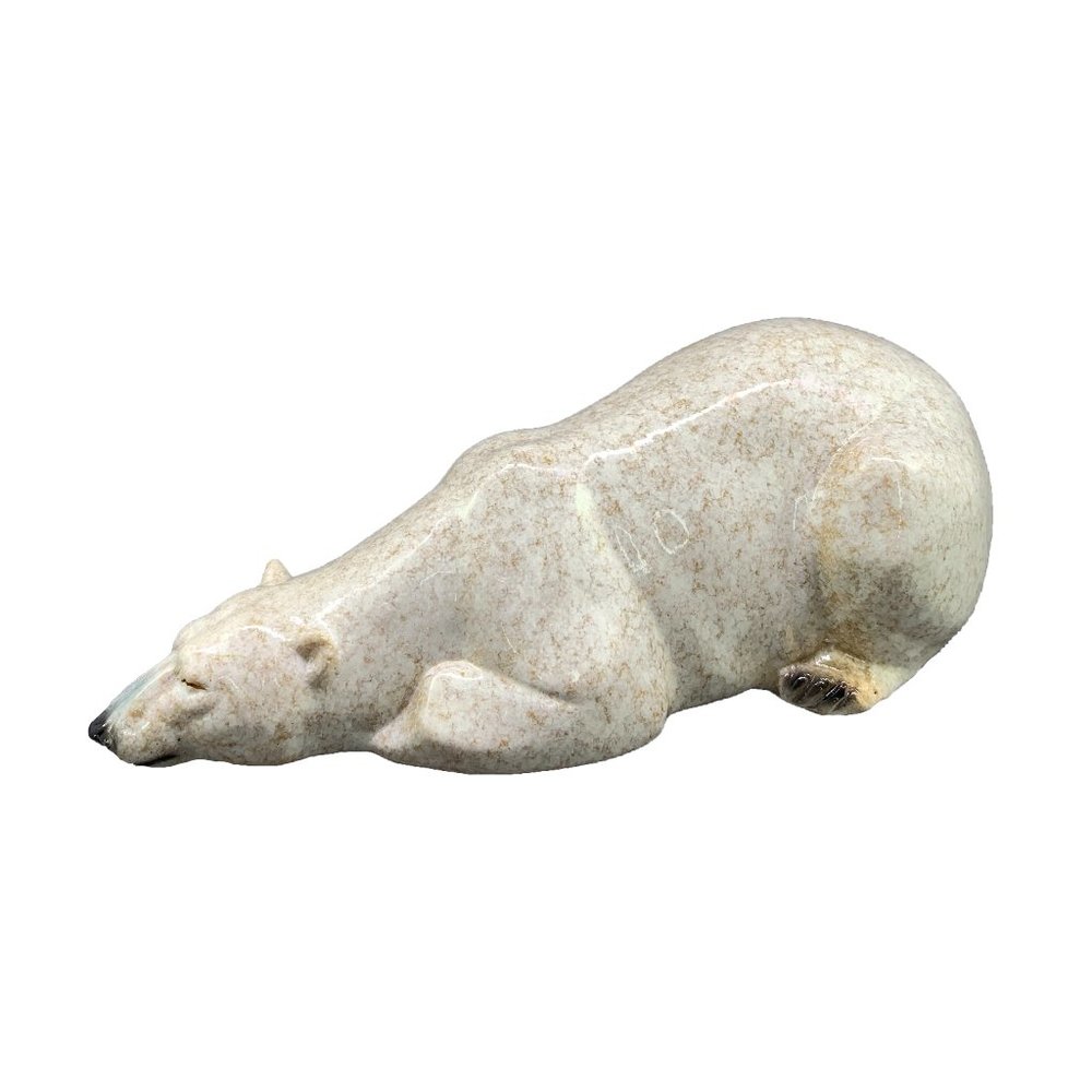 Logan - Polar Bear Ceramic Figurine: Home Decor